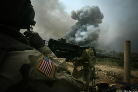 机枪，枪战，车队，伊拉克，美国，爆炸