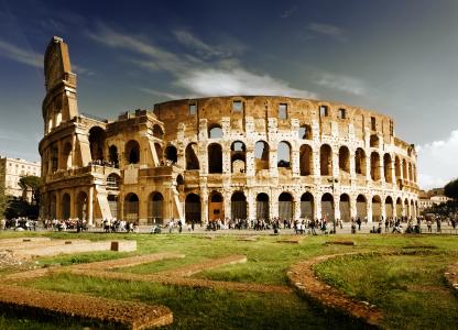 体育场，罗马，意大利，外缘，圆形剧场，人民，斗兽场，意大利