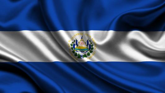 萨尔瓦多，国旗，3d，萨尔瓦多，国旗