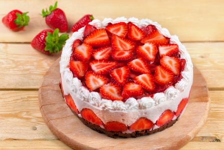 甜点，蛋糕，奶油，草莓