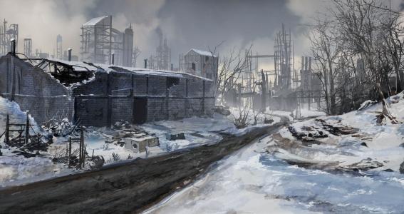 图片，废墟，雪