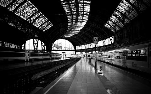 铁，火车，路径，照片，黑色，路，白色