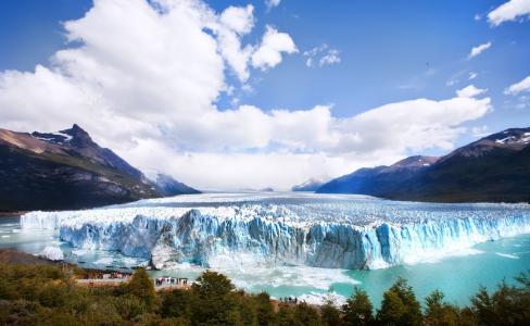 自然，山，阿根廷，游客，冰川，美丽，冰