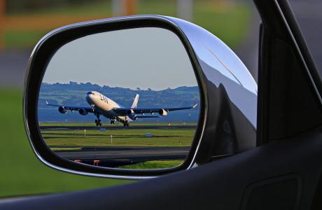 飞机，汽车，镜子，反射