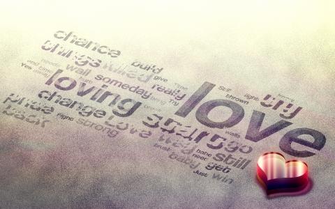 印刷的文字，关于爱情的线条，心