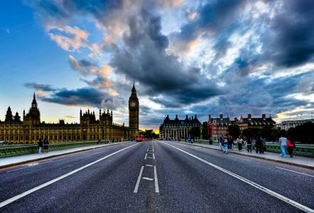 伦敦，英格兰，大本钟，英格兰，英国，威斯敏斯特宫，云，议会的房子