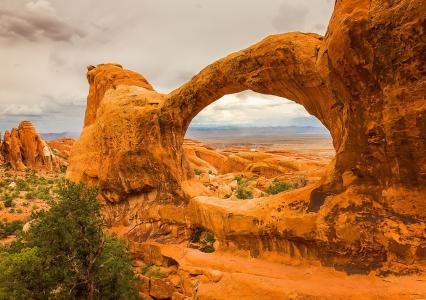 沙漠，岩石，拱门，壮观