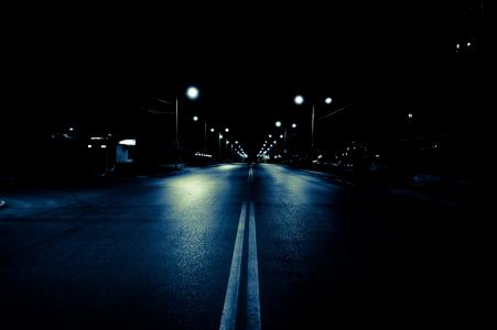 道路，城市，灯光，夜间