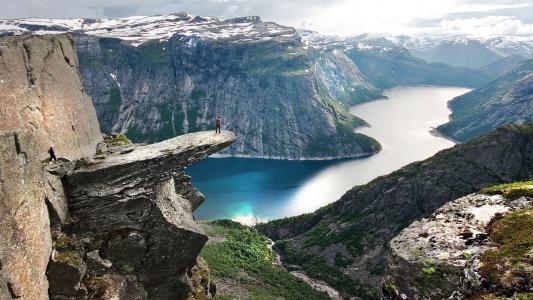 照片，峡湾，挪威，山，极端，娱乐，美丽