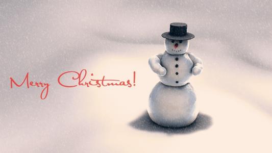 新的一年，圣诞节，雪人