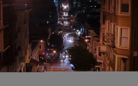 加利福尼亚州，夜，旧金山，城市