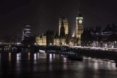 保罗Ebling，摄影师，晚上，伦敦，议会，大本钟，灯光，伟大