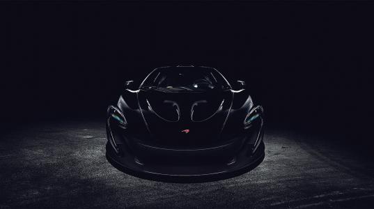 迈凯轮，黑色，超级跑车，黑暗的背景