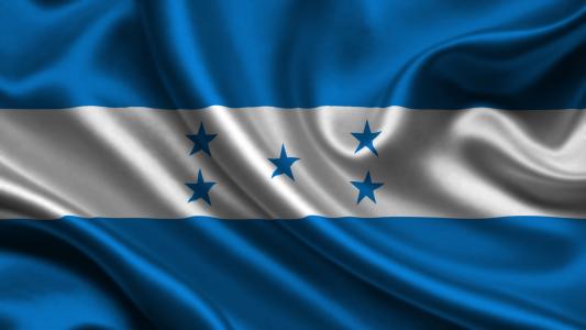 洪都拉斯，国旗，3d，洪都拉斯，国旗