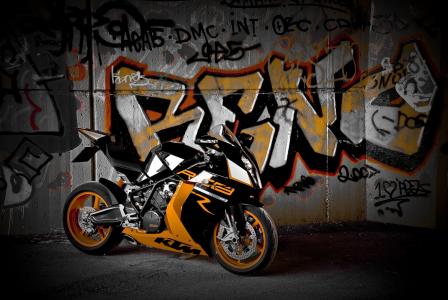 摩托车，涂鸦，KTM，1190，RC8，摩托车