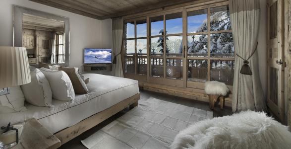 法国，阿尔卑斯山，酒店，家具，窗帘，床，查看，窗口，房间