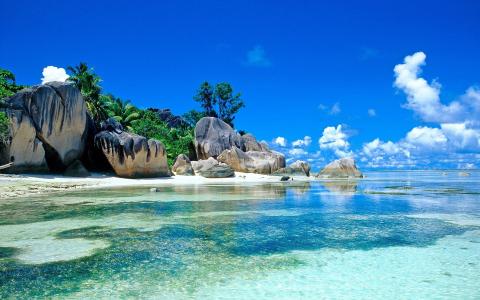 塞舌尔海岛自然风景
