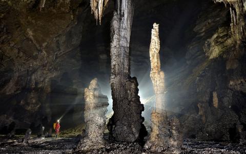中国，三山洞洞穴系统，奇观，自然，美景，洞穴