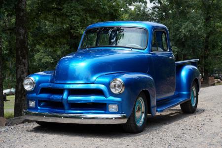 1954年，雪佛兰，卡车，蓝色