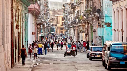 哈瓦那，古巴，街道，城市，人民