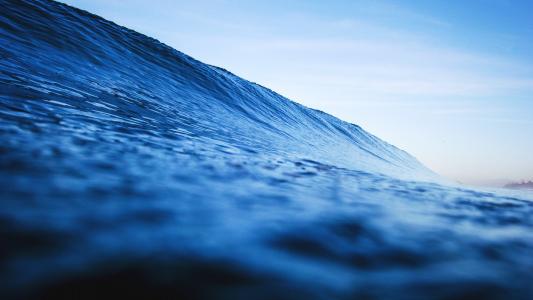 波，水，海洋，蓝色，海洋，海，水，蓝色