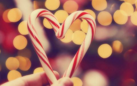 心，散景，爱，灯，华美，甜，新年，圣诞节，节日