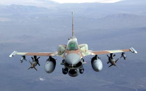 飞机，战斗机，F16，照片，飞行