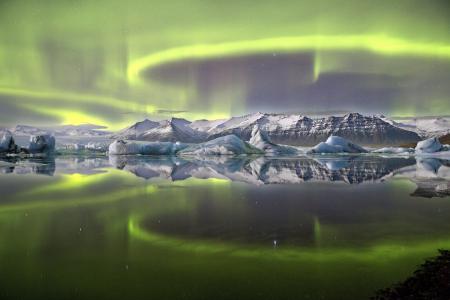 冰岛，冰川，自然保护区瓦特纳冰原