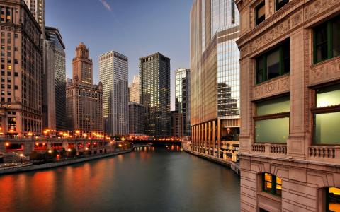 芝加哥，伊利诺伊州，美国，芝加哥，伊利诺斯，城市，摩天大楼
