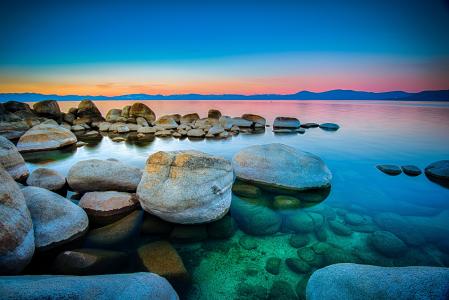 石头，湖，海岸，性质