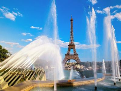 埃菲尔铁塔和喷泉，巴黎，法国