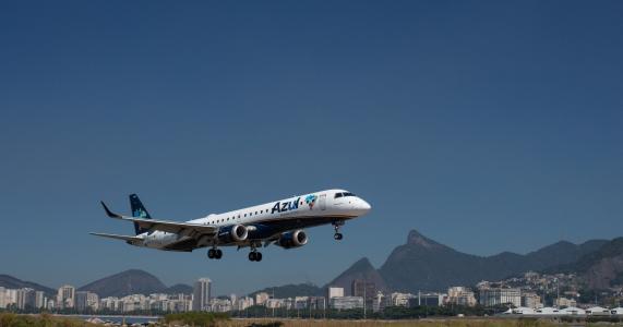 飞机，着陆，机场，巴西
