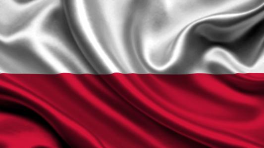 波兰，国旗，3d，波兰，国旗