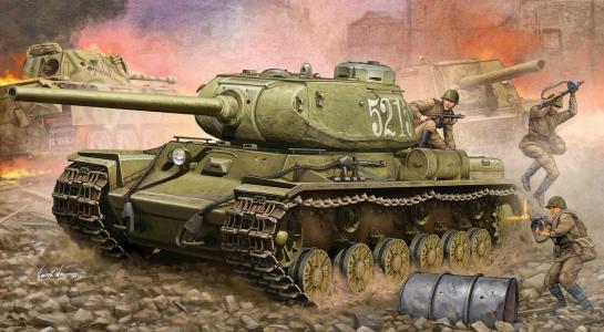 登山者伏罗希洛夫，苏联，绘图，KV  -  85，坦克，沉重
