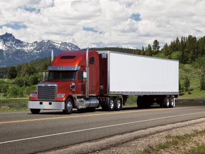 Freightliner，卡车，拖拉机，路，马车，美国，路，山