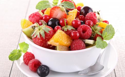 猕猴桃，蓝莓，水果，橙，浆果，生菜，覆盆子