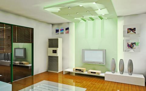 风格，室内，公寓，房间，设计，绿色