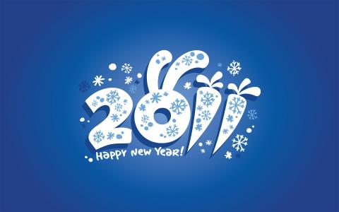 日期，2011年，胡萝卜，耳朵，假期，新年，祝贺，野兔，雪花，数量