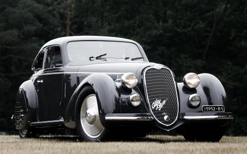阿尔法罗密欧，8C，2900B，Corto，Touring，Berlinetta，1937，阿尔法罗密欧，正面，复古，背景