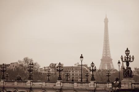 巴黎，埃菲尔铁塔，亚历山大三世桥，亚历山大桥三，法国