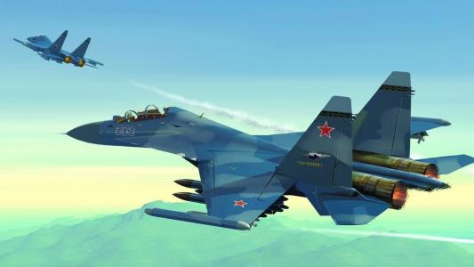 飞机，苏-30MK，战斗机，俄罗斯空军