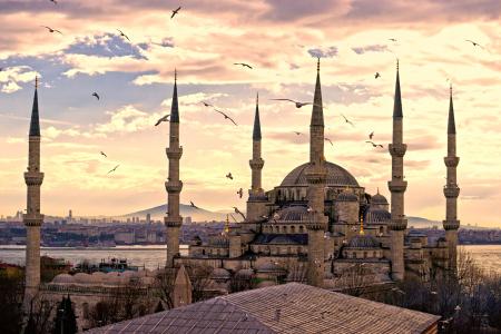 伊斯坦布尔，土耳其，伊斯坦布尔，城市，清真寺苏丹艾哈迈德，土耳其