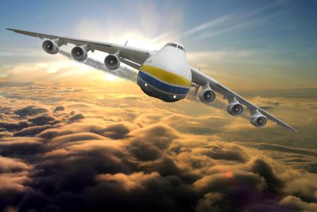 世界上最大的货物世界制造商乌克兰重量590吨运载能力254吨速度762公里飞行超级照片en-225