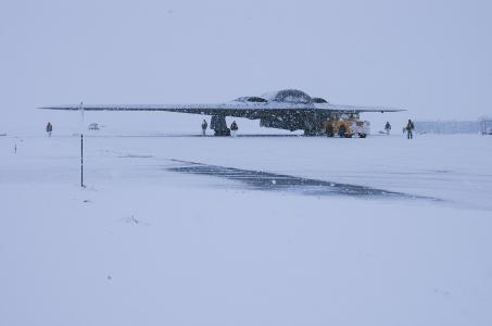 飞机，轰炸机，雪，冬天