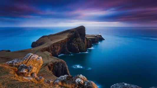 群岛内部赫布里底群岛，苏格兰，岩石，海，天空