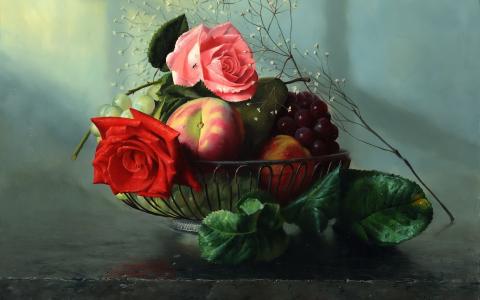 亚历克西·安东诺夫，玫瑰，水果，图片