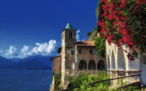 伦巴第大区，山，圣卡泰琳娜del Sasso修道院，Lejeune，马焦雷湖，意大利