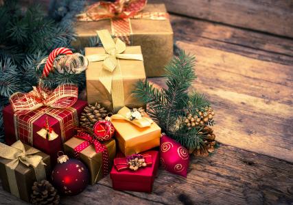 板，分支机构，云杉，树，盒子，礼物，假期，圣诞节，假期，玩具