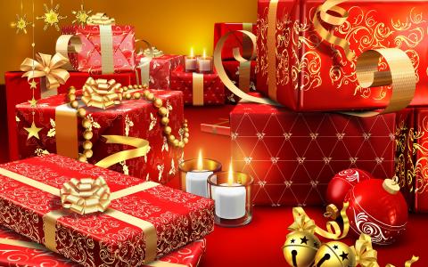 圣诞节，礼物，玩具，蜡烛，新的一年