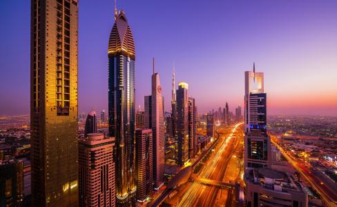 阿联酋，城市，迪拜，摩天大楼，美丽